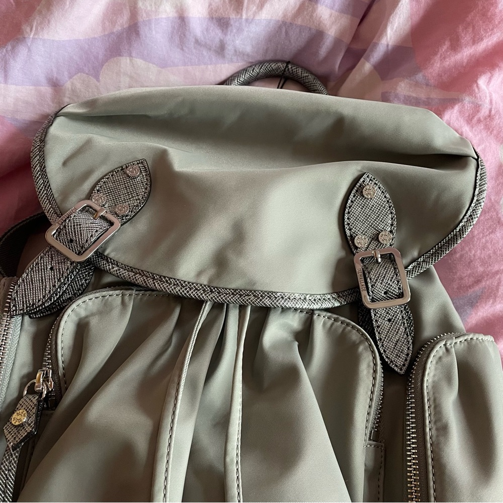 mz wallace- dove gray grey marlena detailed medium sized backpack nwt - Picture 5 of 12